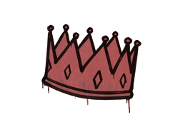 Sealed Graffiti | King Me (Blood Red) — CS2 skin image, Base Grade rarity
