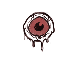 Sealed Graffiti | Eye Spy (Blood Red) — CS2 skin image, Base Grade rarity