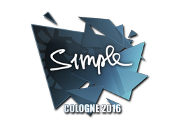 Sticker | s1mple | Cologne 2016 — CS2 skin image, High Grade rarity