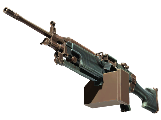 M249 | Submerged (Well-Worn) — изображение скина CS2, редкость Consumer Grade