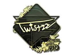 Sticker | Twistzz (Gold) | Rio 2022 — CS2 skin image, Extraordinary rarity