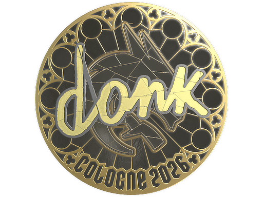 Sticker | donk (Gold) | Cologne 2026 — CS2 skin image, Extraordinary rarity