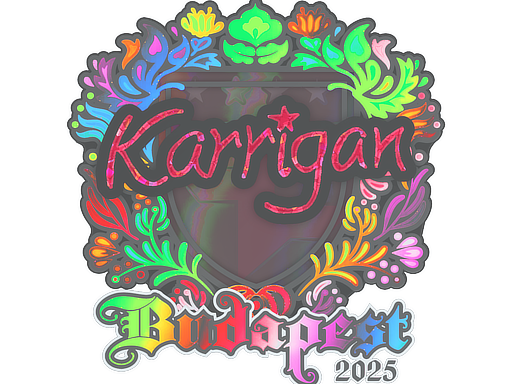 Sticker | karrigan (Holo) | Budapest 2025 — CS2 skin image, Exotic rarity