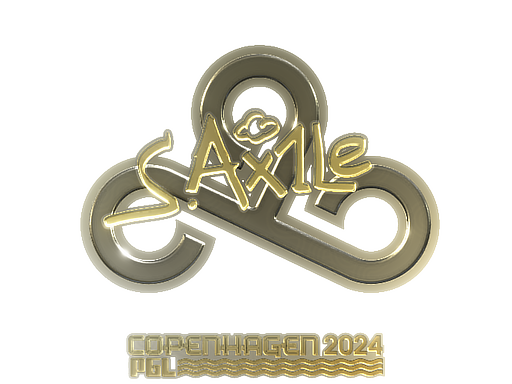 Sticker | Ax1Le (Gold) | Copenhagen 2024 — CS2 skin image, Extraordinary rarity