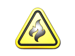 Sticker | Flammable (Foil) — CS2 skin image, Exotic rarity