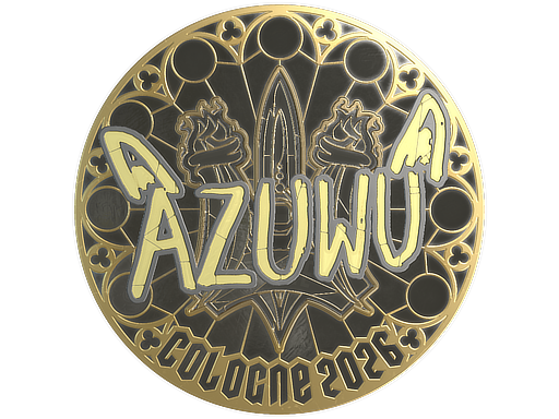 Sticker | AZUWU (Gold) | Cologne 2026 — CS2 skin image, Extraordinary rarity
