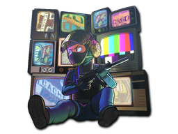 Sticker | TV Installation (Lenticular) — CS2 skin image, Extraordinary rarity