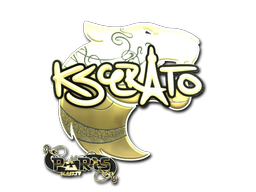 Sticker | KSCERATO (Gold) | Paris 2023 — CS2 skin image, Extraordinary rarity