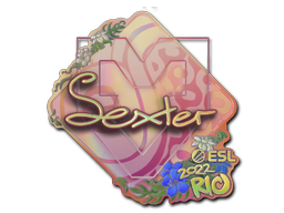 Sticker | dexter (Holo) | Rio 2022 — CS2 skin image, Exotic rarity