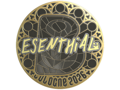 Sticker | esenthial (Gold) | Cologne 2026 — CS2 skin image, Extraordinary rarity