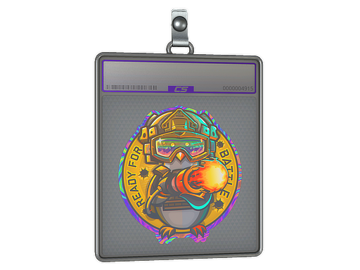 Sticker Slab | Ready For Battle (Holo) — CS2 skin image, Remarkable rarity