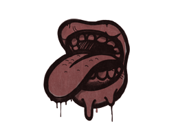 Sealed Graffiti | Eat It (Brick Red) — CS2 skin image, Base Grade rarity