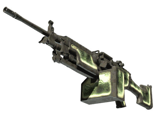 M249 | Deep Relief (Well-Worn) — изображение скина CS2, редкость Mil-Spec Grade