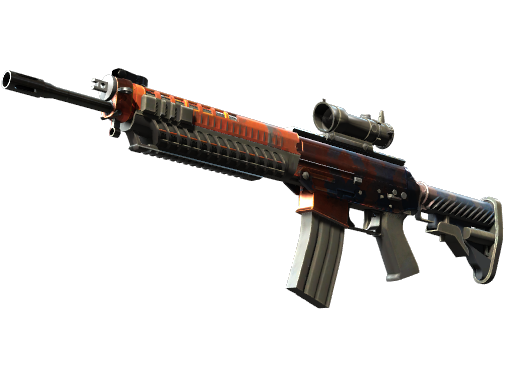 StatTrak™ SG 553 | Danger Close (Factory New) — изображение скина CS2, редкость Mil-Spec Grade