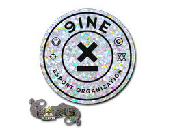 Sticker | 9INE (Glitter) | Paris 2023 — CS2 skin image, Remarkable rarity