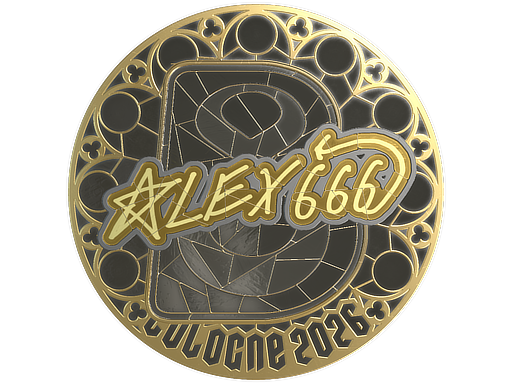 Sticker | alex666 (Gold) | Cologne 2026 — CS2 skin image, Extraordinary rarity