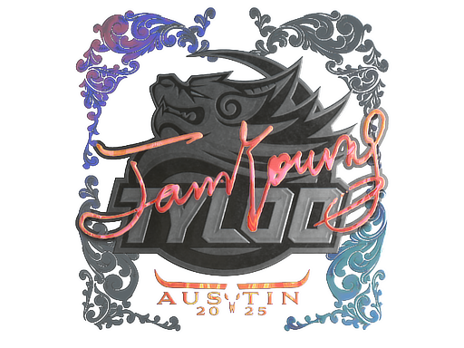 Sticker | JamYoung (Holo) | Austin 2025 — CS2 skin image, Exotic rarity