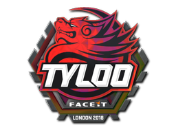 Sticker | Tyloo (Holo) | London 2018 — CS2 skin image, Remarkable rarity
