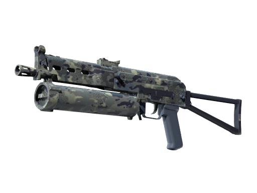 PP-Bizon | Night Ops (Well-Worn) — изображение скина CS2, редкость Industrial Grade