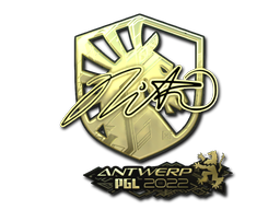 Sticker | nitr0 (Gold) | Antwerp 2022 — CS2 skin image, Extraordinary rarity