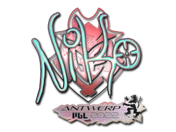 Sticker | NiKo (Holo) | Antwerp 2022 — CS2 skin image, Exotic rarity