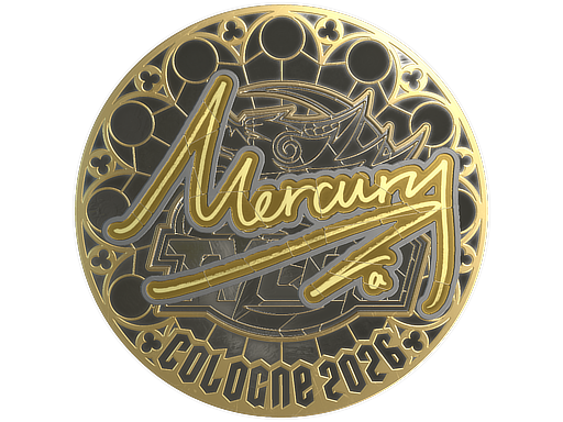 Sticker | Mercury (Gold) | Cologne 2026 — CS2 skin image, Extraordinary rarity