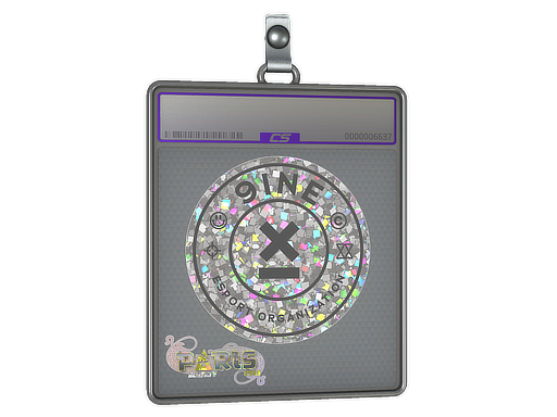 Sticker Slab | 9INE (Glitter) | Paris 2023 — CS2 skin image, Remarkable rarity