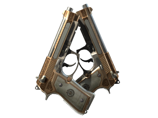 StatTrak™ Dual Berettas | Cartel (Factory New) — изображение скина CS2, редкость Mil-Spec Grade