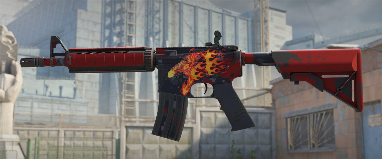 Огненный крафт под Howl на базе M4A4 | Red DDPAT
